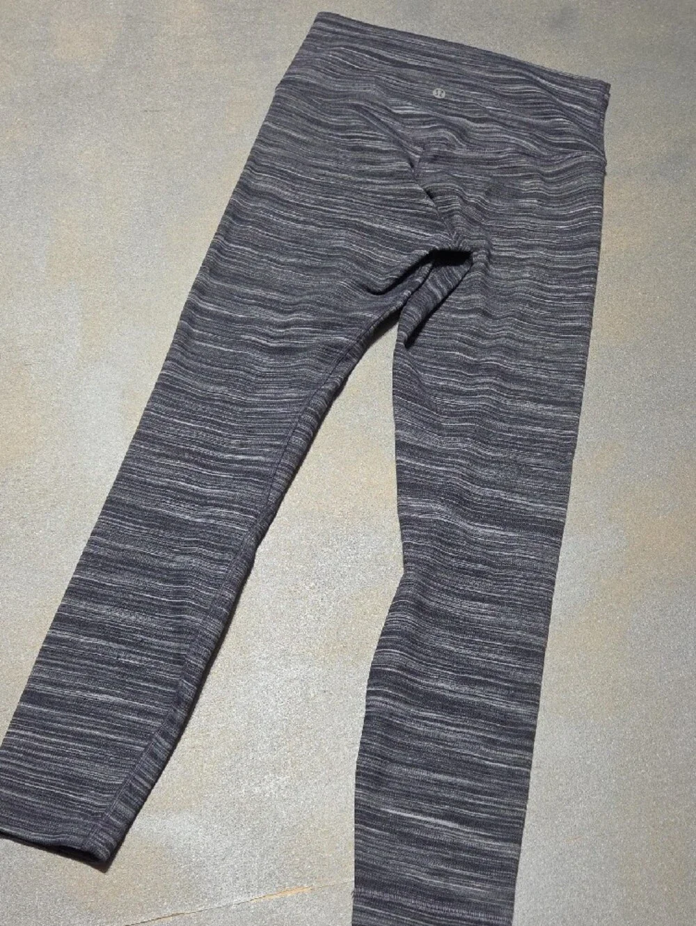 lululemon athletica Gray Heathered Striped Leggings